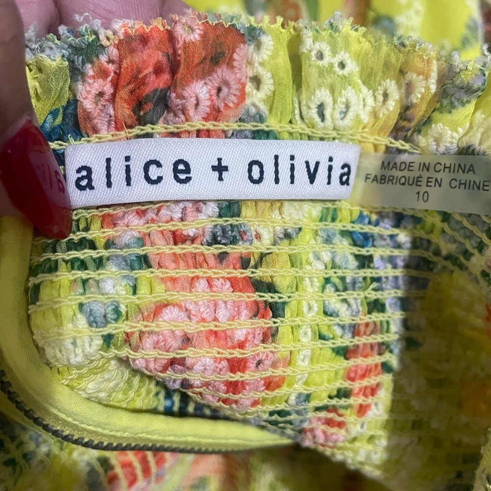 Alice + Olivia Vibrant Floral Maxi Dress - Picture 4 of 16